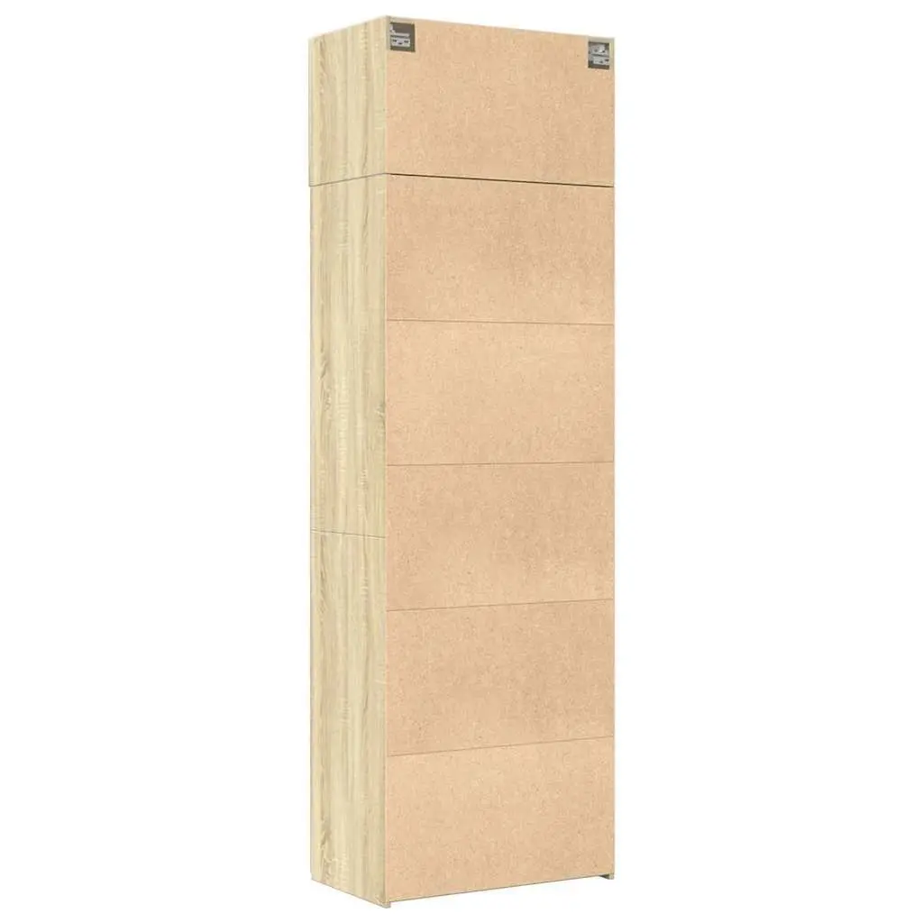 Storage Cabinet Tall Engineered Wood Brown Sonoma Oak Buffet Sideboards