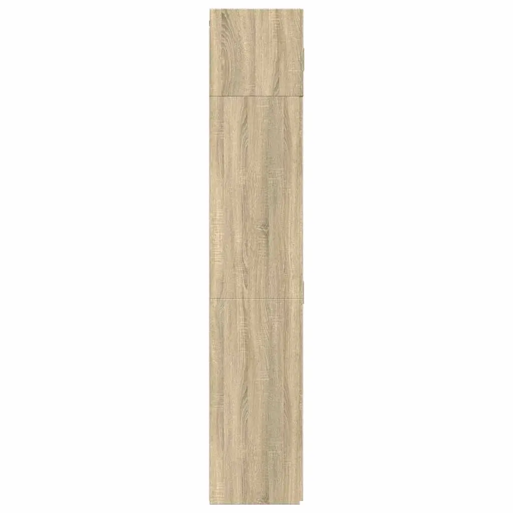 Storage Cabinet Tall Engineered Wood Sonoma Oak Brown Home Furniture Shelves