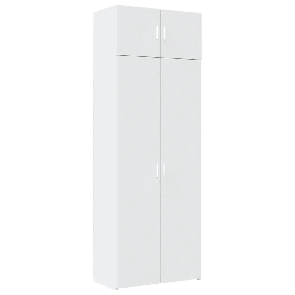 Tall White Storage Cabinet for Home Use