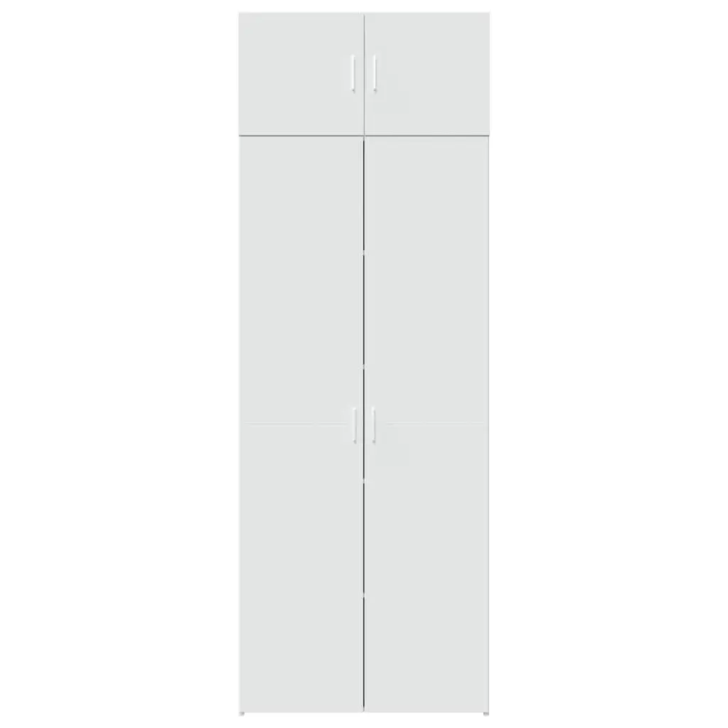 Tall White Storage Cabinet for Home Use