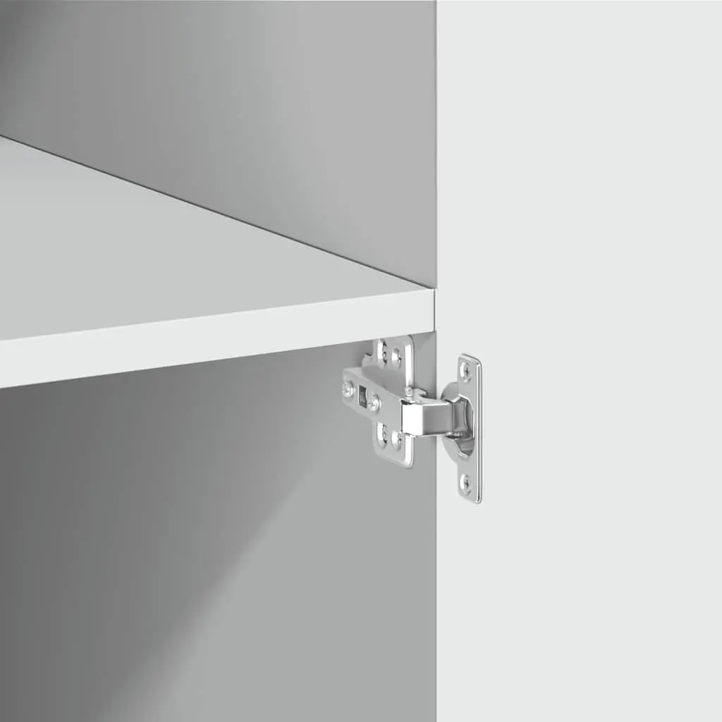 Tall White Storage Cabinet for Home Use