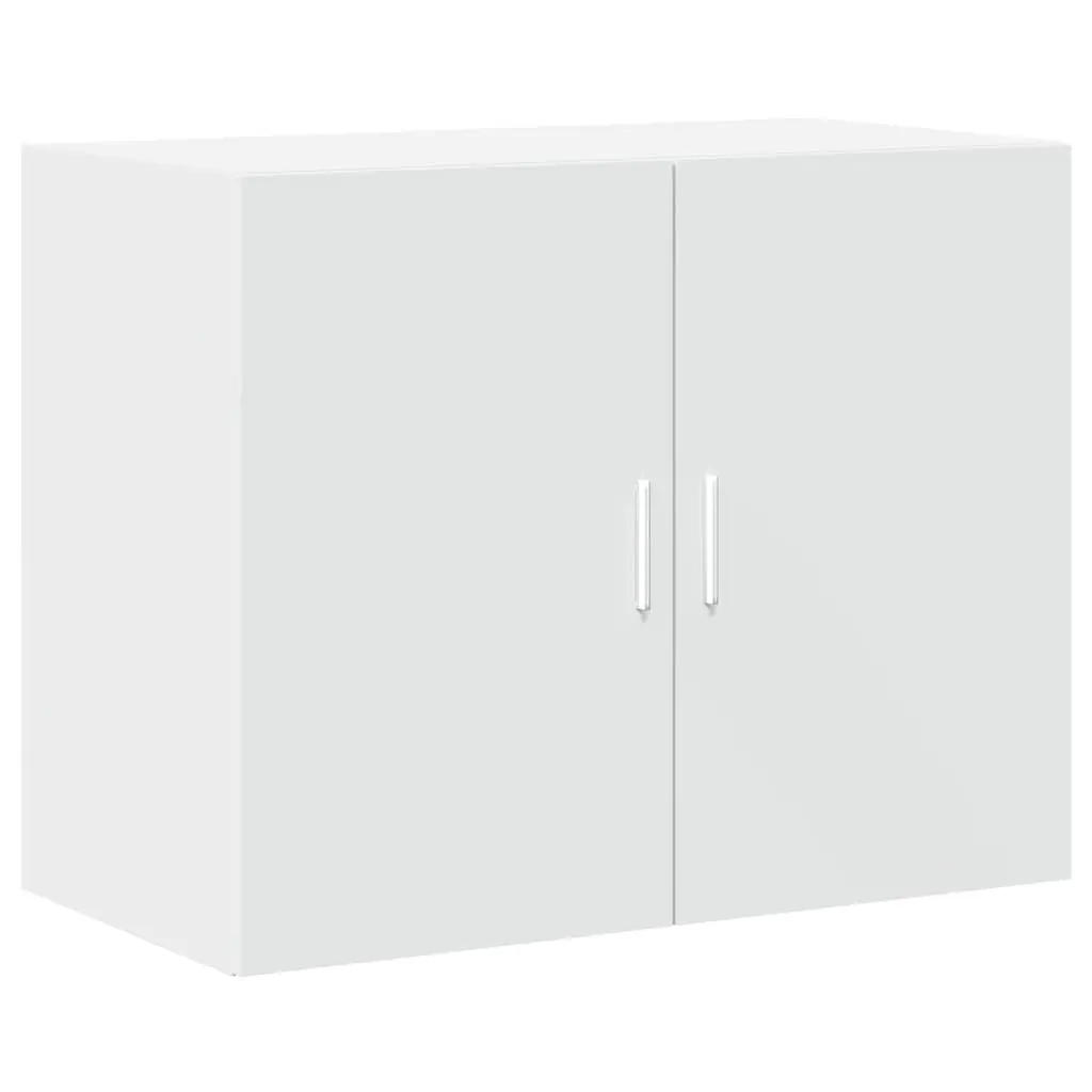 White Highboard Storage Cabinet 80x42.5x249cm Engineered Wood Sideboard with
