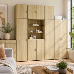 Versatile Brown Highboard Cabinet for Organized Living