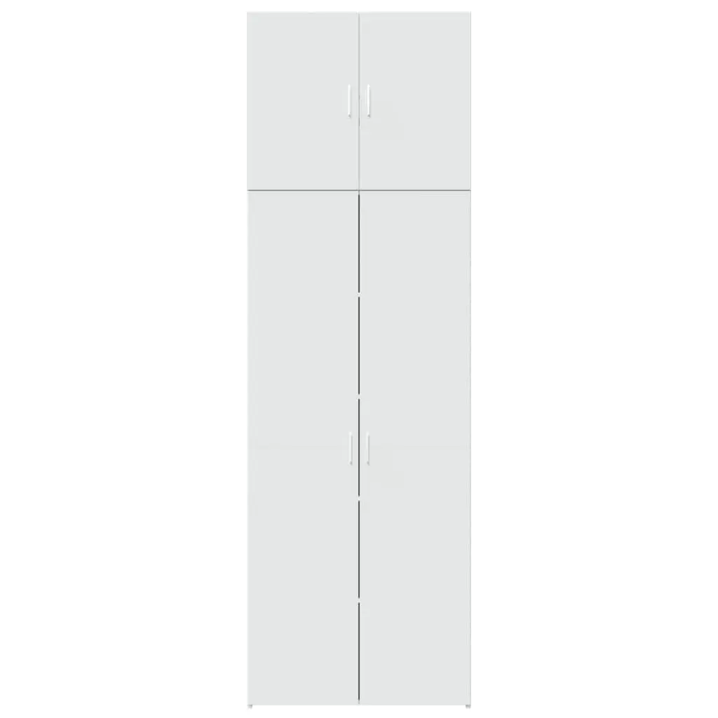 Highboard Storage Cabinet Engineered Wood White 80x42.5x249cm Smooth Surface Multiple Compartments