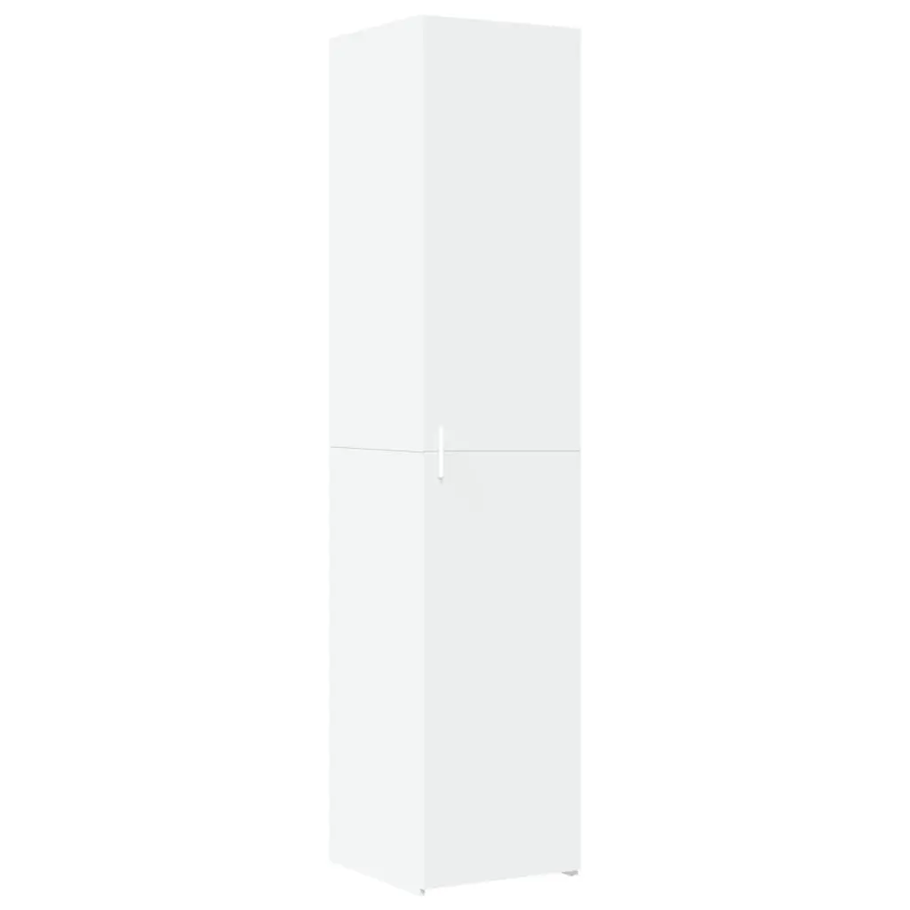 White Highboard Storage Cabinet Engineered Wood Sideboard Bedroom Living Room