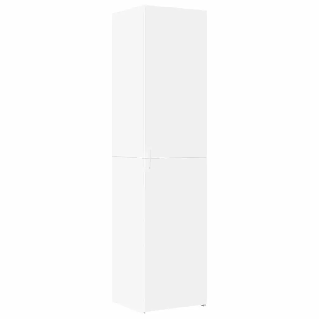 Highboard Cabinet Engineered Wood White 45x42.5x185cm Storage for Bedroom Living Room Hallway