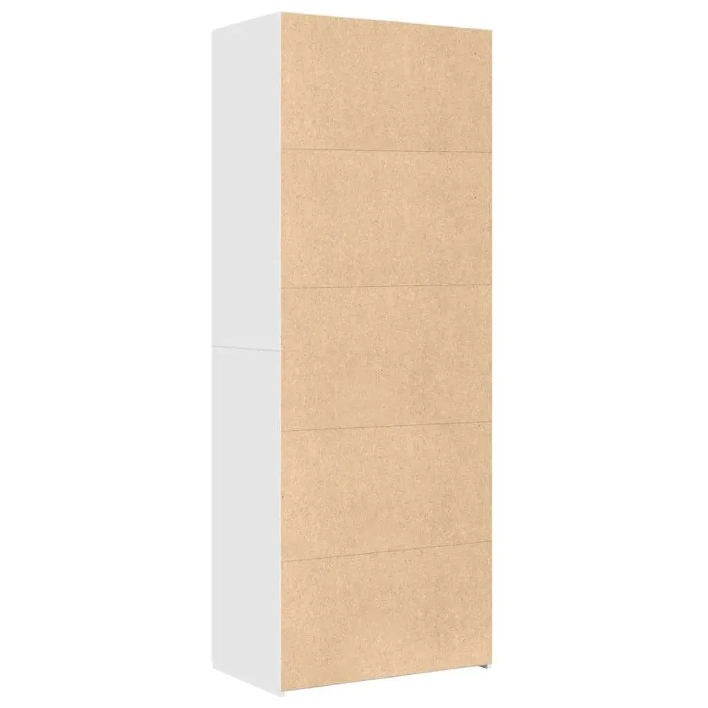 Storage Cabinet Highboard Engineered Wood White 70x42.5x185cm for Living Room Bedroom Hallway