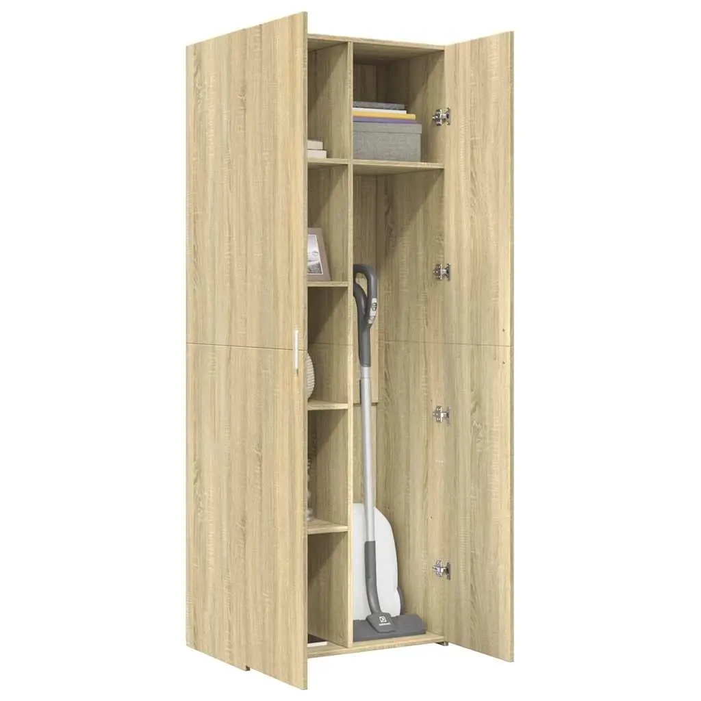 Storage Cabinet Highboard Engineered Wood Brown for Living Room Bedroom 70x42.5x185cm