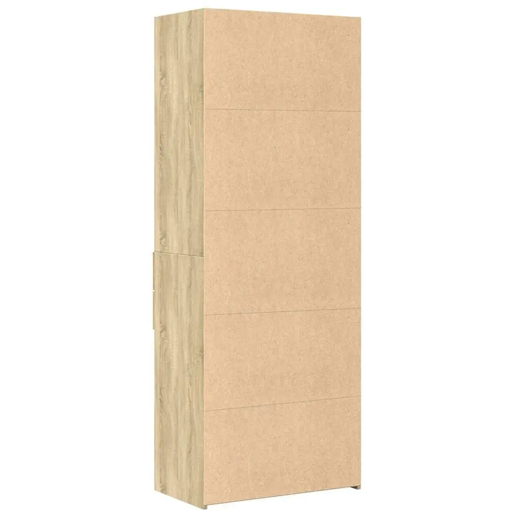 Storage Cabinet Highboard Engineered Wood Brown for Living Room Bedroom 70x42.5x185cm