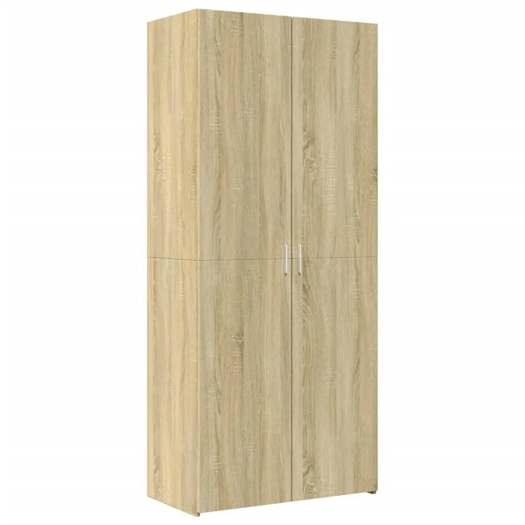 Highboard Cabinet Engineered Wood Brown 80x42.5x185cm Storage Unit for Living Room and Bedroom