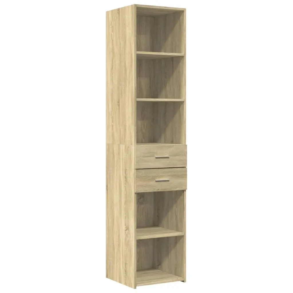 Highboard Sonoma Oak 40x42.5x185cm Engineered Wood Storage Cabinet Sideboa