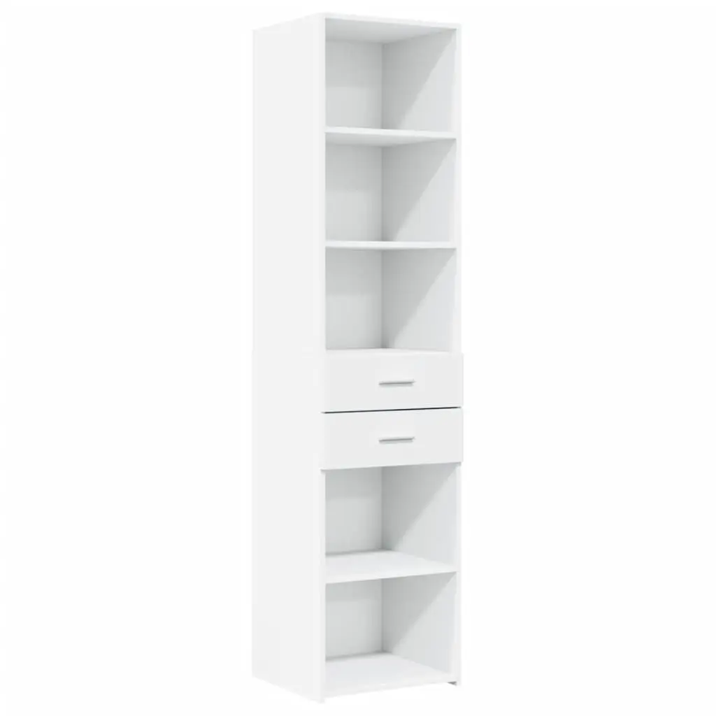 Highboard Storage Cabinet White Modern Sideboard Cupboard Engineered Wood