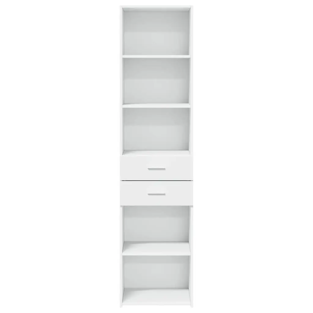 Highboard Storage Cabinet White Modern Sideboard Cupboard Engineered Wood