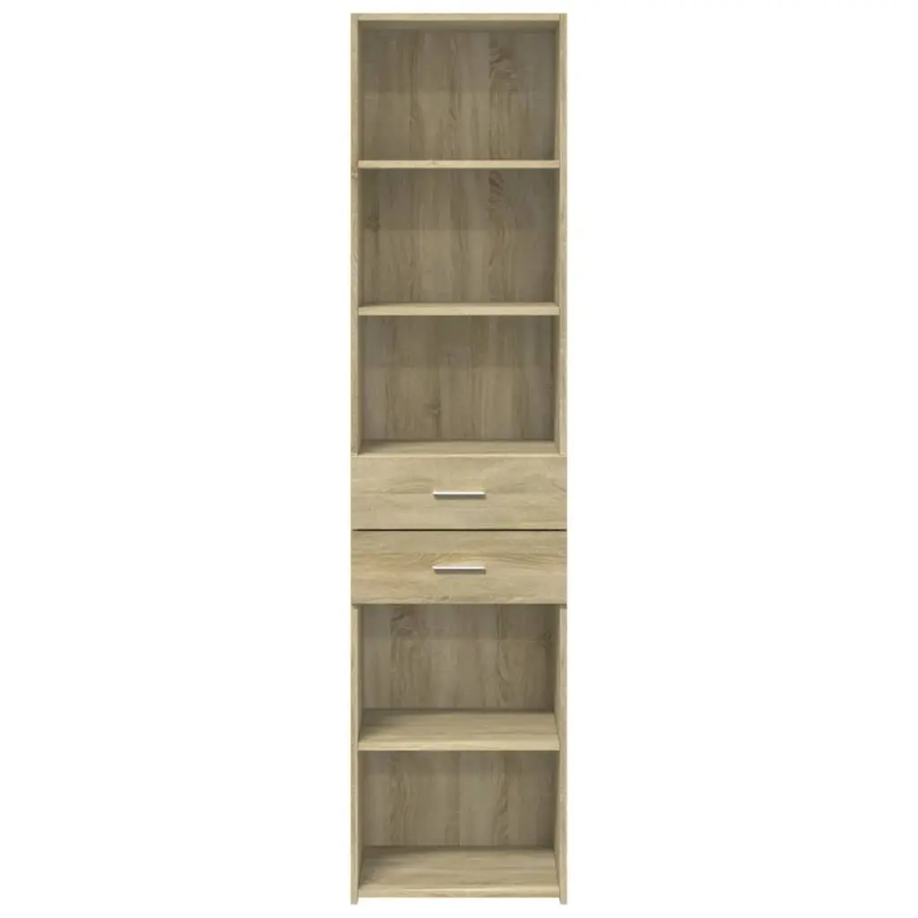 Highboard Storage Cabinet 45x42.5x185cm Brown Engineered Wood Sonoma Oak
