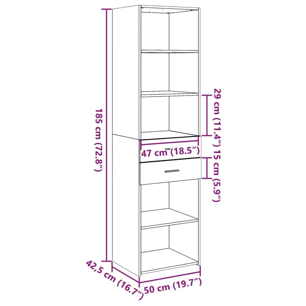 Highboard Storage Cabinet White Modern Engineered Wood Cupboard Sideboards