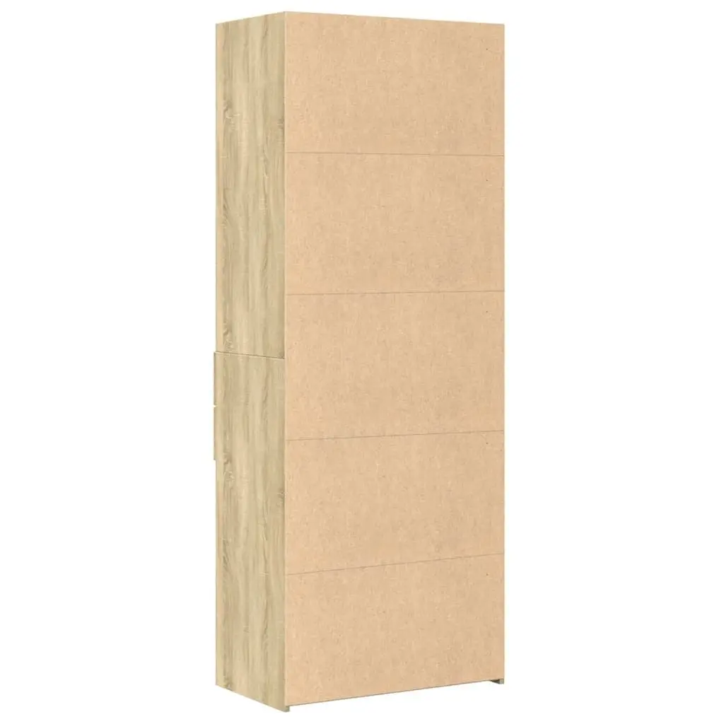 Highboard Sideboard Storage Cabinet Brown Engineered Wood 70x42.5x185cm Modern