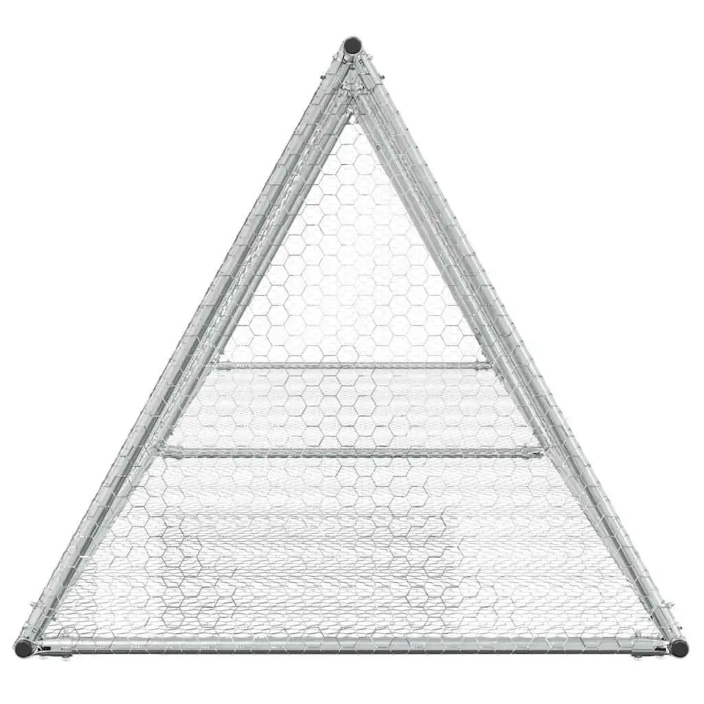 Rabbit Hutch Outdoor Enclosure Silver Small Animal Cage Ventilated Mesh Design