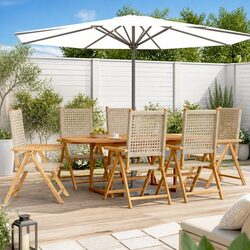 Functional 7 Piece Outdoor Dining Set for Various Spaces