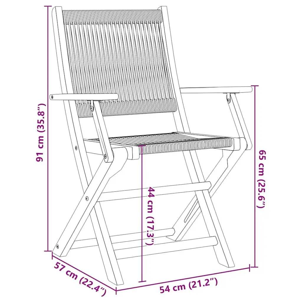 3 Piece Bistro Set Grey Outdoor Garden Furniture Foldable Table Chairs Patio