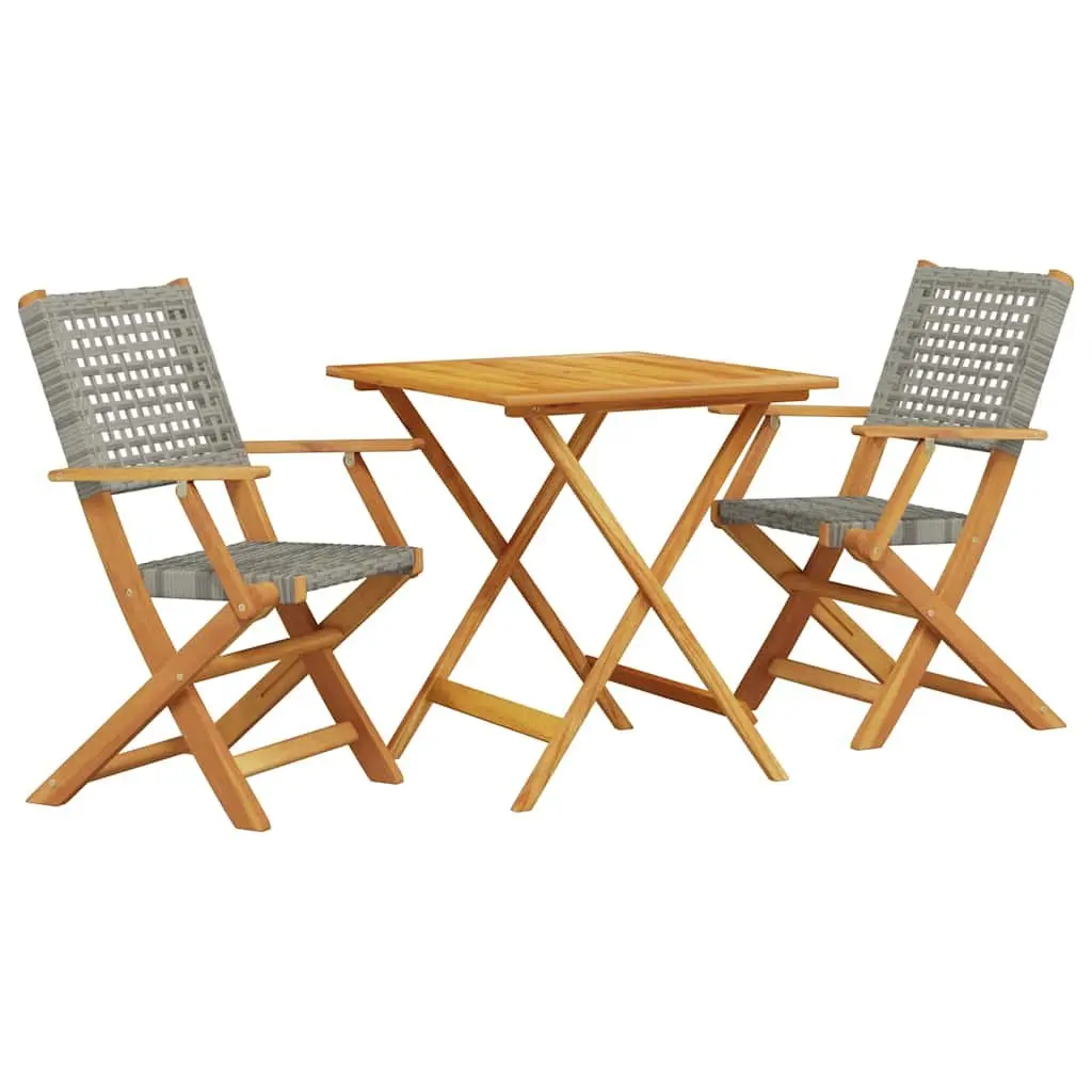 Grey Bistro Set for Gardens and Balconies