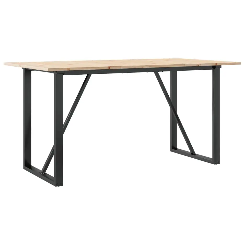 O-Frame Dining Table for Family Meals 140x80x75 cm