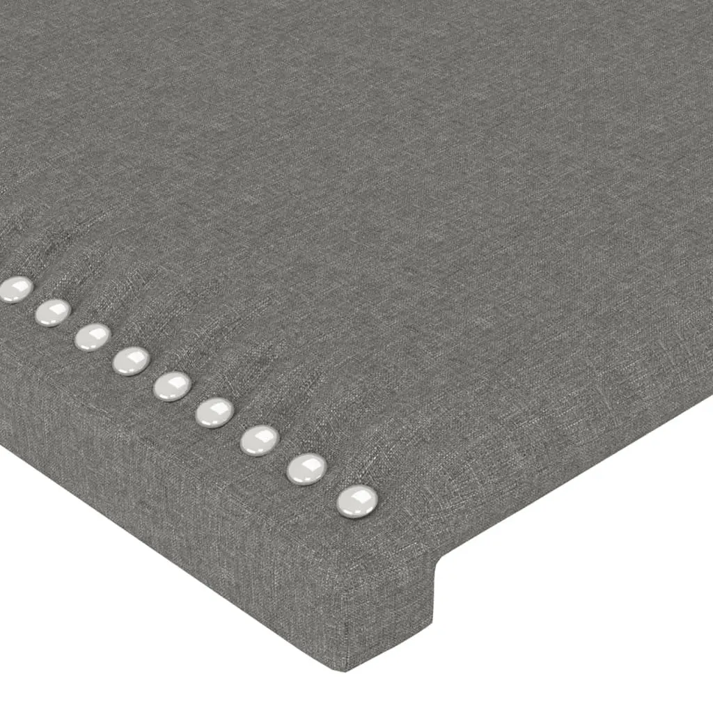 Grey Fabric Double Bed Frame 137x187cm Bedroom with Adjustable Headboard Durable Construction