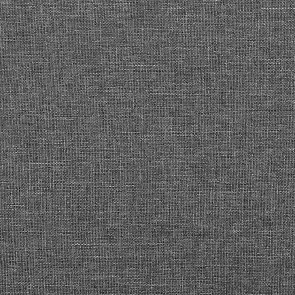 Double Bed Frame Fabric Grey 137x187cm Adjustable Headboard