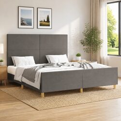 Ideal Grey Fabric Queen Bed Frame for Everyday Use