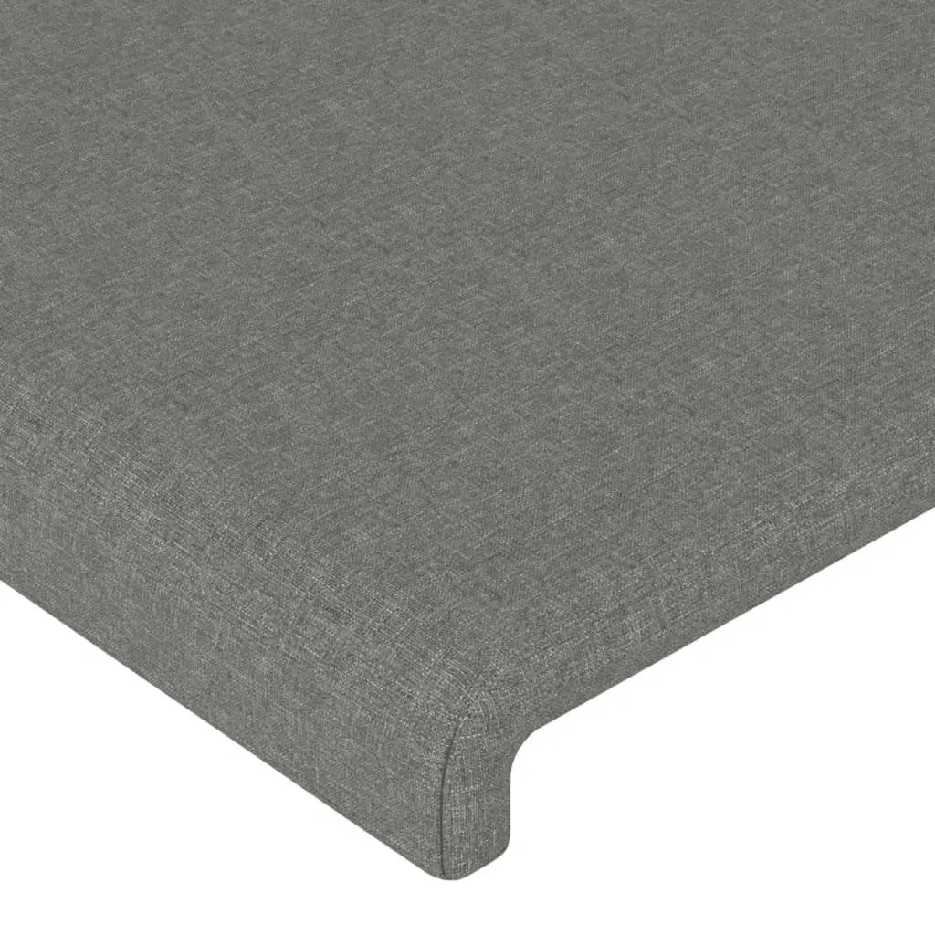 Queen Bed Frame Grey Fabric Headboard 152x203cm Bedroom Furniture No Mattress