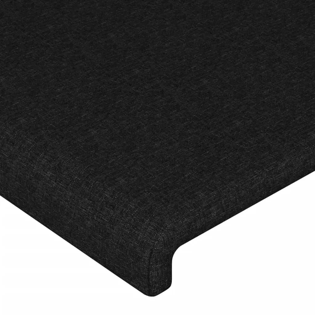 Queen Bed Frame Fabric Black 152x203 cm with Adjustable Headboard