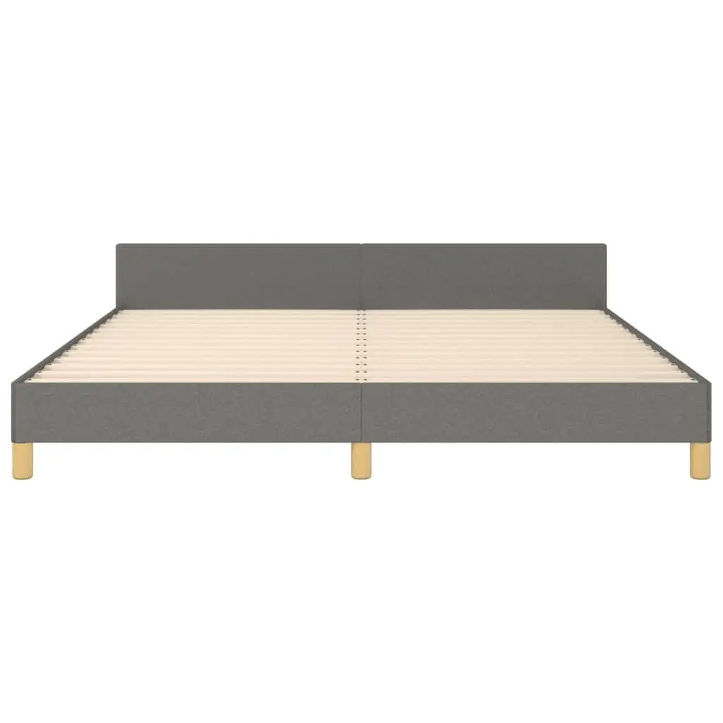 Queen Bed Frame Fabric Grey 152x203cm