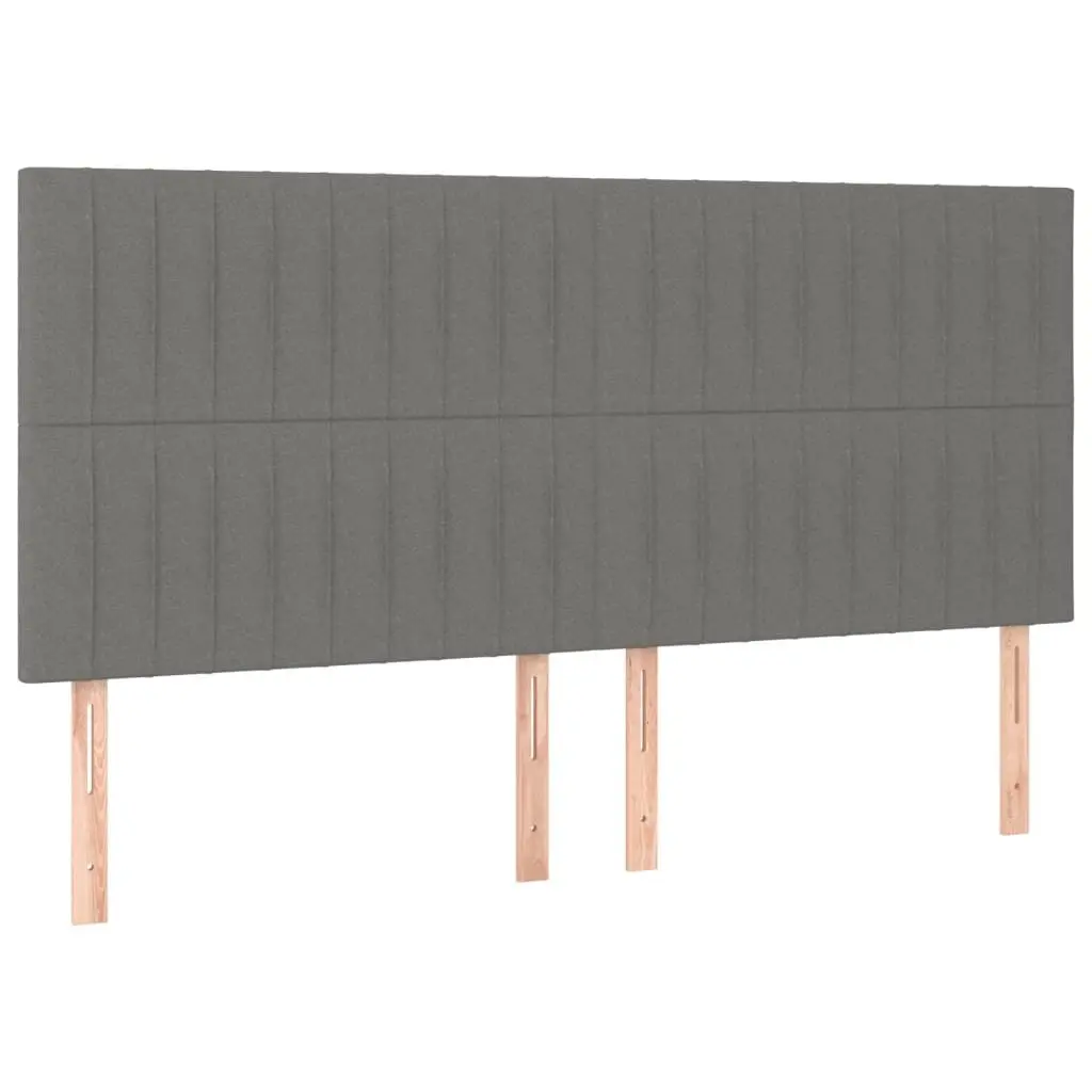 Queen Bed Frame Fabric Grey 152x203cm