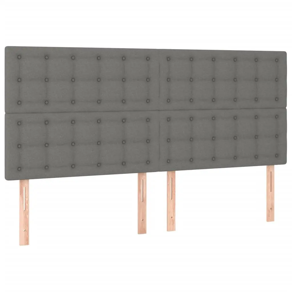 Queen Bed Frame Fabric Upholstery 152x203cm Grey
