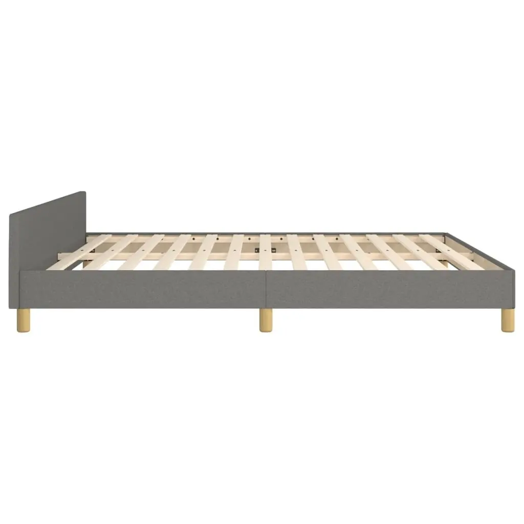 Queen Bed Frame Fabric Upholstery 152x203cm Grey