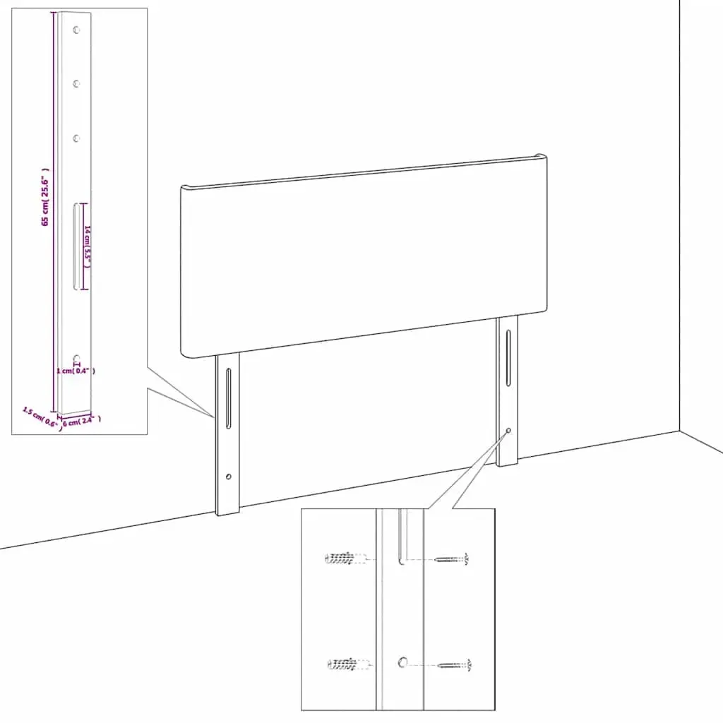 Grey Upholstered King Single Bed Frame 107x203 cm