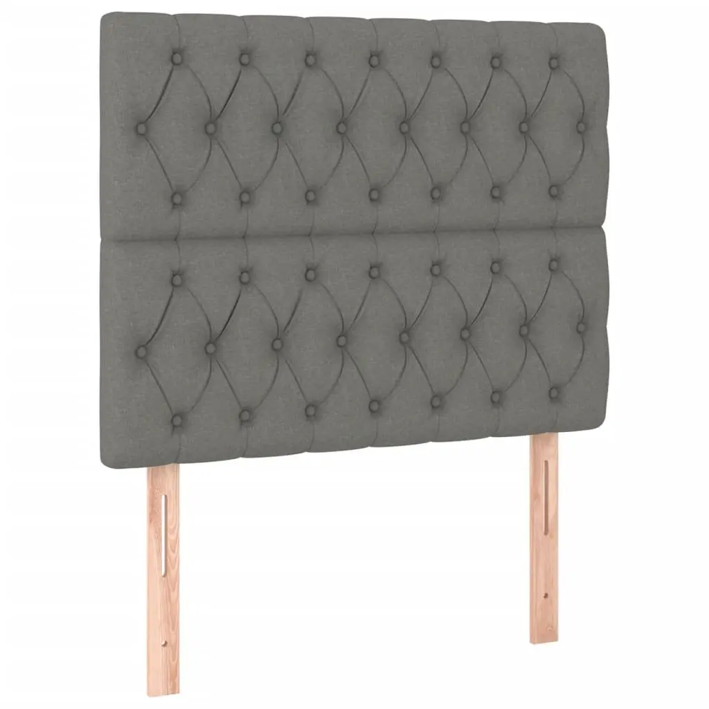 Grey Upholstered King Single Bed Frame 107x203 cm