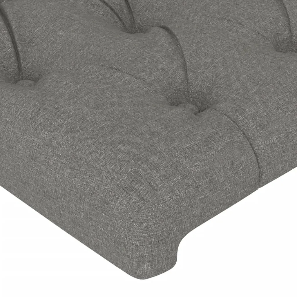 Grey Upholstered King Single Bed Frame 107x203 cm