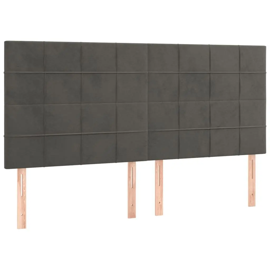 Queen Bed Frame with Adjustable Headboard, Plywood Slats & Sturdy Legs, Dark