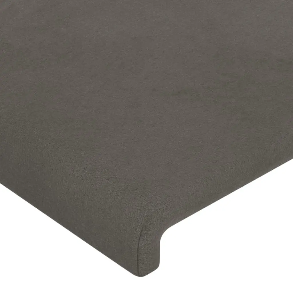 King Single Bed Frame with Headboard Grey Velvet 107x203cm Bedroom Furniture