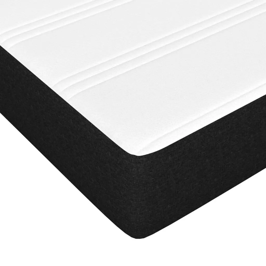 Box Spring Bed King Single Adjustable Headboard Black Fabric with Pocket Spring Mattress