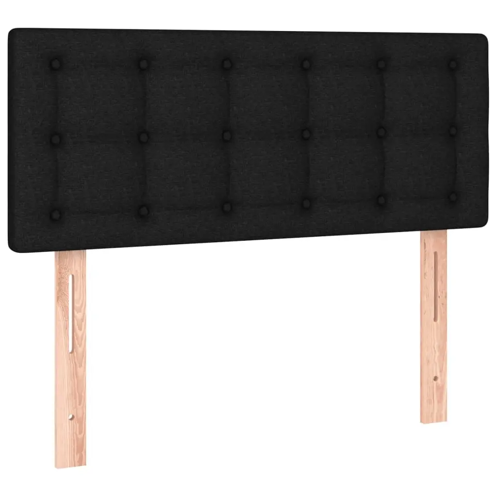 Box Spring Bed Frame with Adjustable Headboard Pocket Spring Mattress King Single Black Fabric