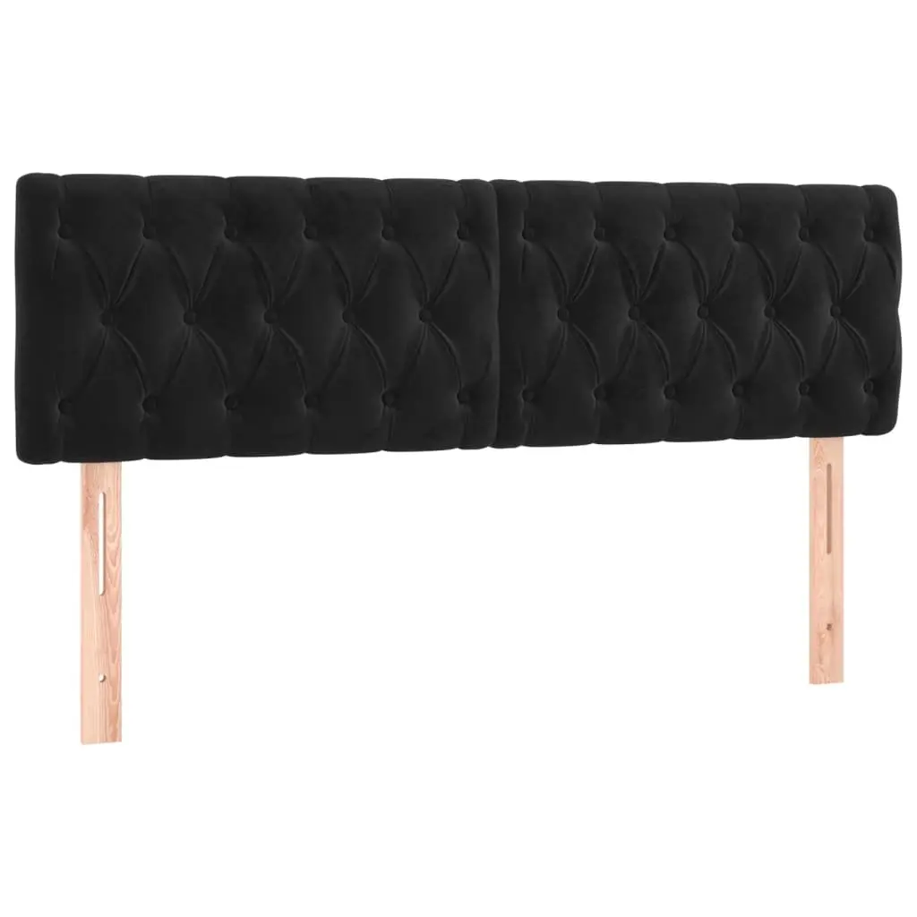 Queen Size Bed with Adjustable Headboard Pocket Spring Mattress Black Velvet