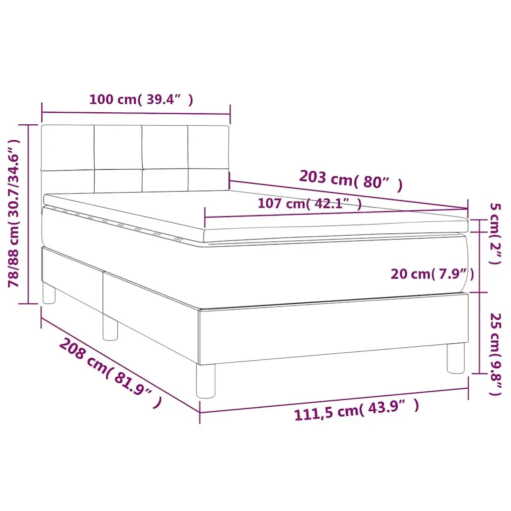 Black King Single Bed with Pocket Spring Mattress