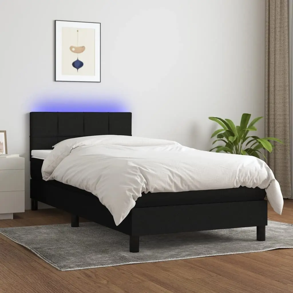 Black King Single Bed with Pocket Spring Mattress