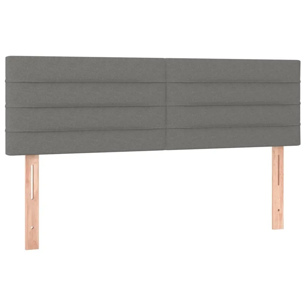 Box Spring Bed with Pocket Spring Mattress Queen Size Grey Fabric