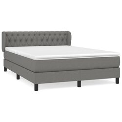 Practical Queen Size Grey Fabric Bed for Any Bedroom
