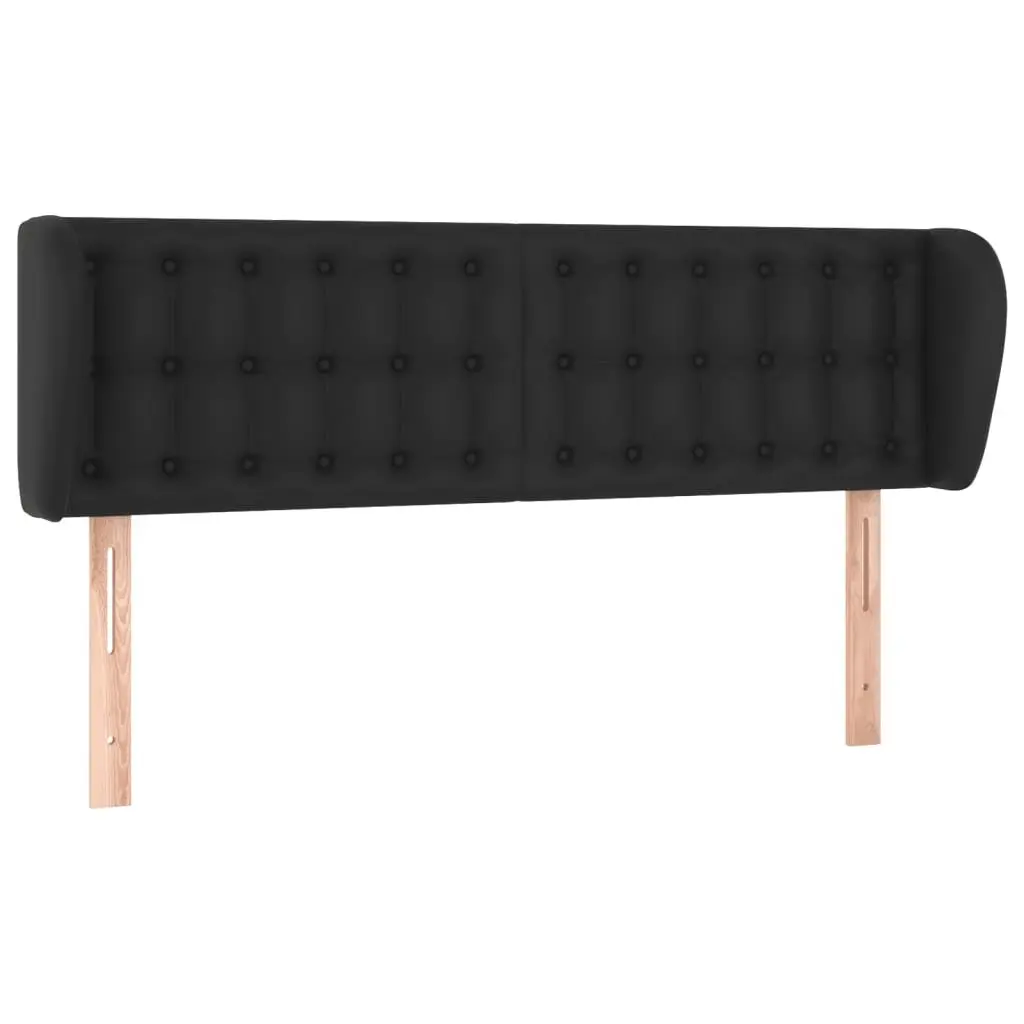 Queen Size Box Spring Bed with Pocket Spring Mattress Black Faux Leather