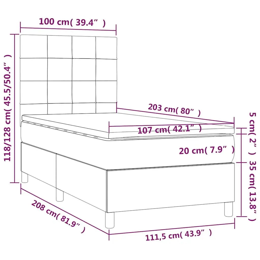 King Single Box Spring Bed for Home Use