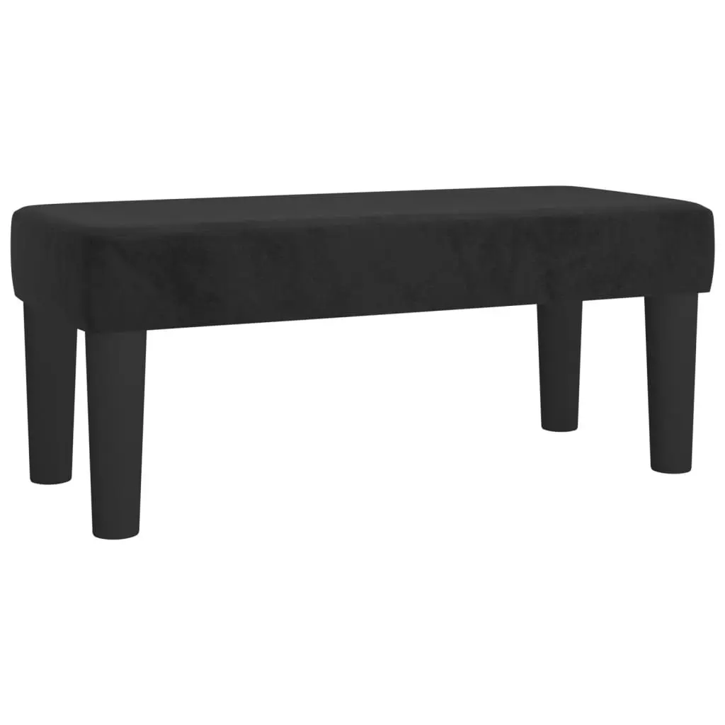 Box Spring Bed Velvet Black 106x203cm King Single with Pocket Spring Mattress Adjustable Headboard Medium Hard Support