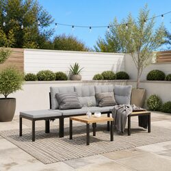 Versatile 4-Piece Garden Bench Set for Outdoor Use